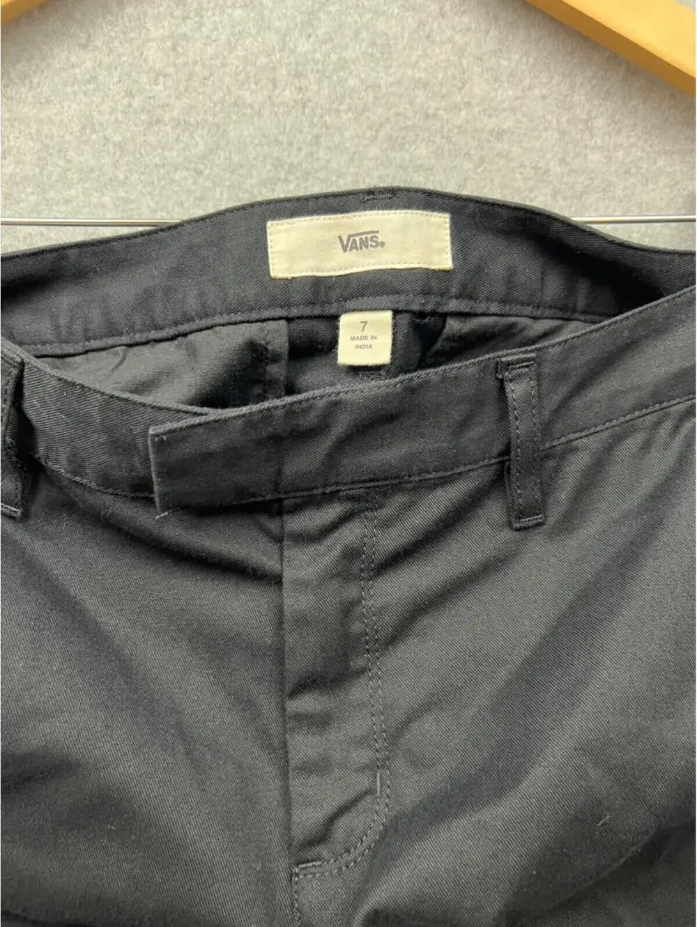 VANS 90s Y2K Chino Pants Women's Junior 7 Wide-Leg Baggy Skater Beige Vintage